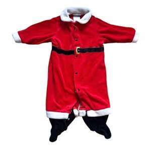 Baby Unisex Vitamins Baby Santa Christmas Footie Sleeper Pajamas Outfit -  9 mo